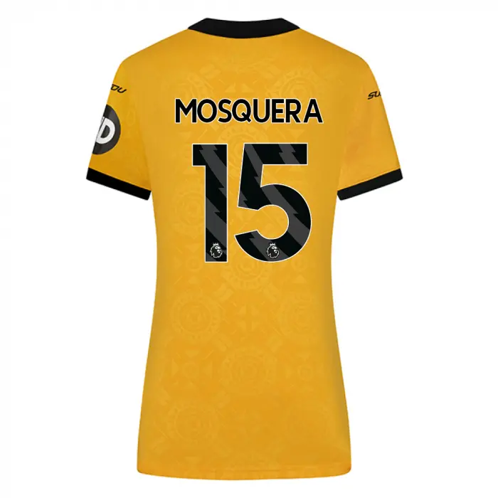Wolves Kits Shop | Official 2025-26 Wolves Home Shirt – Womens MOSQUERA 15 Wolverhampton Wanderers Apparel